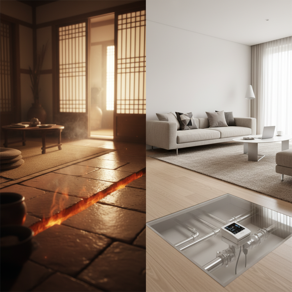 Korea’s traditional heating system called ondol.