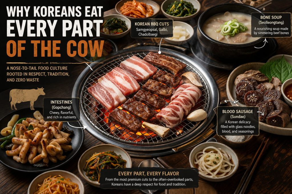 Korean BBQ culture grilling meat at table
